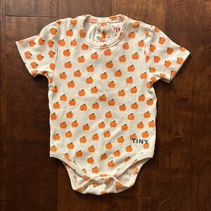 Tiny Cottons Pale Pink Kids Fun Fruit Print One Piece Bodysuit, Size 18m